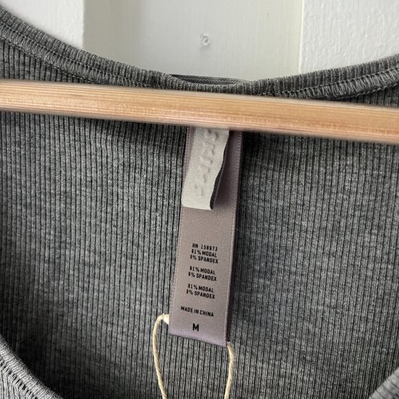 SKIMS Soft Lounge Ribbed Tank Top - Heather Grey - Size M - Picture 4 of 5